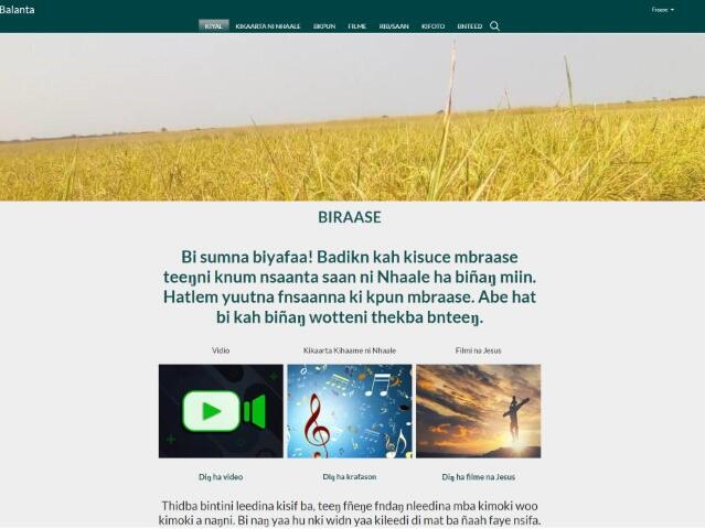 Website Balanta página inicial